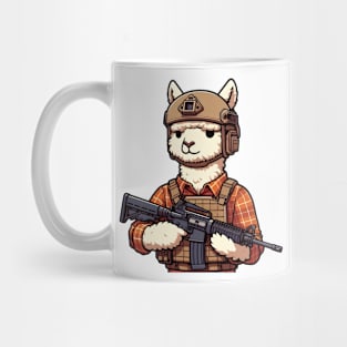 Tactical Alpaca Adventure Tee: Where Whimsy Meets Command Mug